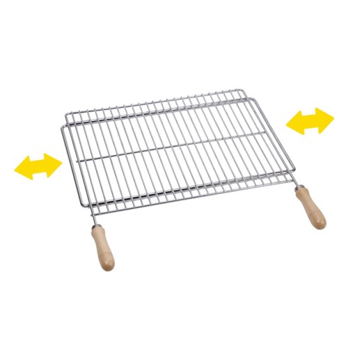 Parrilla Barbacoa Acero Zincado Extensible 60x40cm Hasta5cm SauvIC