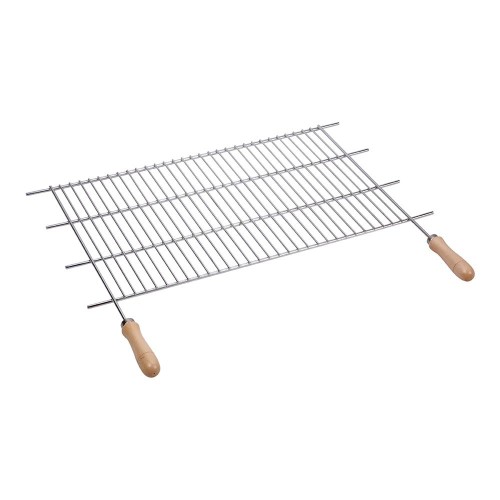 Parrilla Barbacoa Zinc 70x40cm Asas Madera SAUVIC