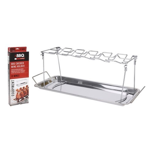 Soporte Acero para Alitas de Pollo Parrilla y Horno BBQ COLLECTION