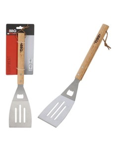 Espátula Acero Inoxidable 41cm Mango Madera BBQ COLLECTION