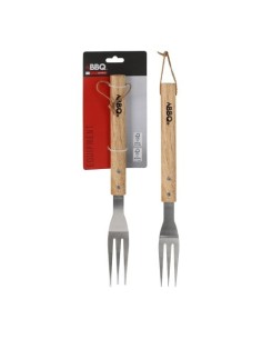 Tenedor Barbacoa Acero Inoxidable Mango Madera 38cm BBQ COLLECTION