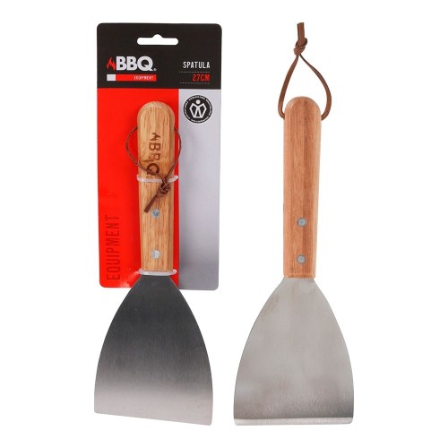 Espátula Acero Inoxidable 27cm Mango Madera BBQ COLLECTION