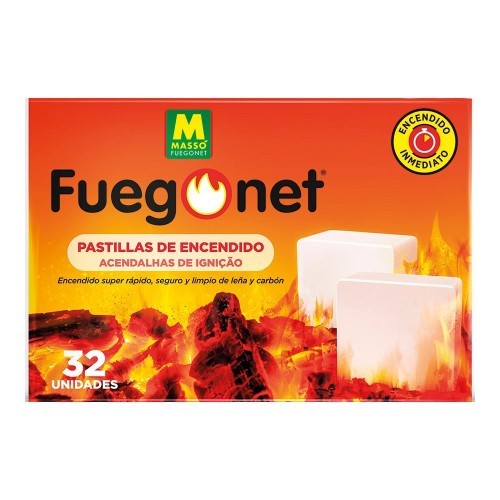 Pastillas Encendido Rápido Sin Olores 32Unidades FUEGONET MASSÓ
