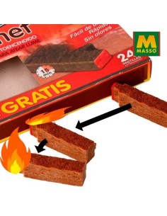 Pastillas De Encendido Ecológicas Madera Vegetal 24 Unidades Fuegonet Massó 2