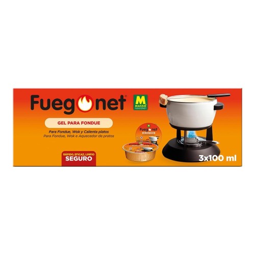 Gel Combustible Fondue Encendido Rápido 3x100ml Massó