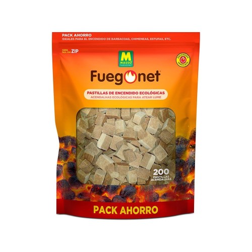 Pastillas Encendido Ecológicas Madera Vegetal 8min 200 Unidades MASSÓ