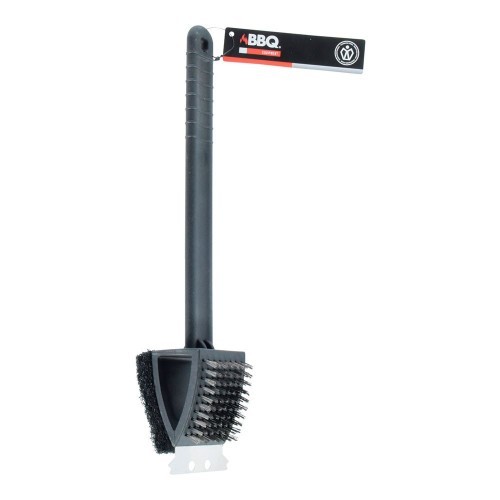 Cepillo Barbacoa Acero Inoxidable 3En1 37cm Negro BBQ COLLECTION