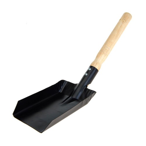 Pala Carbón Hierro Madera 9.5x37.5cm Negro BBQ COLLECTION
