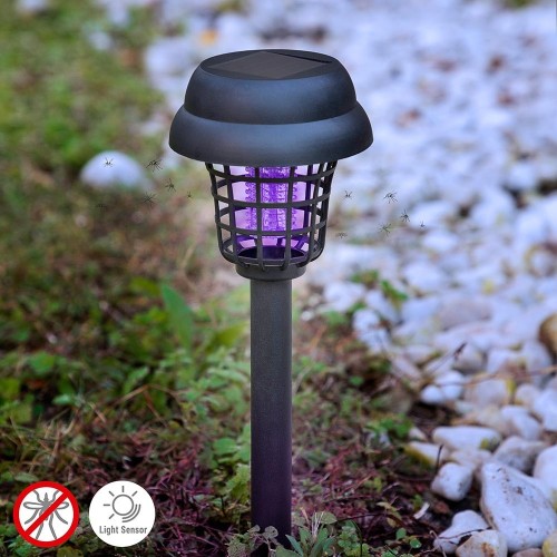 Lámpara Solar Antimosquitos Exterior Recargable Luz UV Blanca Negro INNOVAGOODS