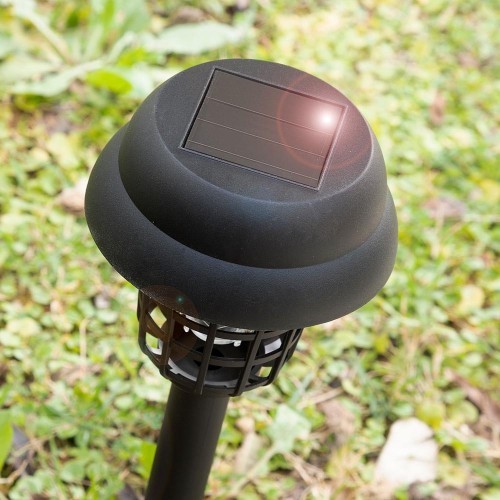Lámpara Solar Antimosquitos Exterior Recargable Luz UV Blanca Negro INNOVAGOODS