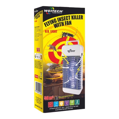 Mata Insectos Eléctrico Luz UV Aspirador Cobertura50m² 155x8x34cm WEITECH