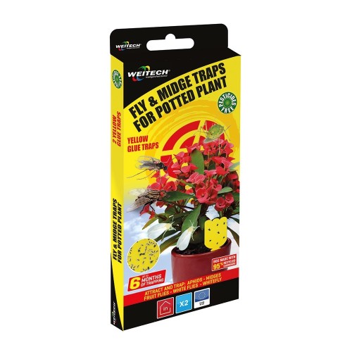 Trampa Adhesiva Para Insectos 2 Unidades Amarillo WEITECH