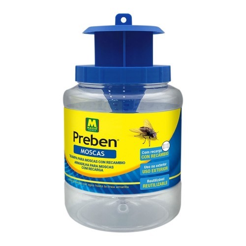Trampa Captura Moscas Avispas Avispones Exterior Plástico 1Trampa Recambio MASSÓ