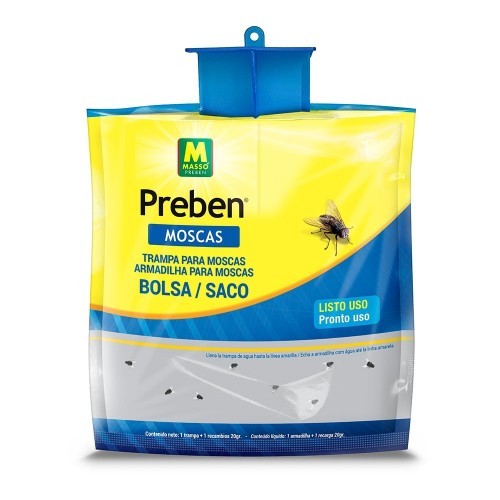 Trampa Para Moscas Plástico Un Solo Uso Atrayente20g Grande MASSÓ