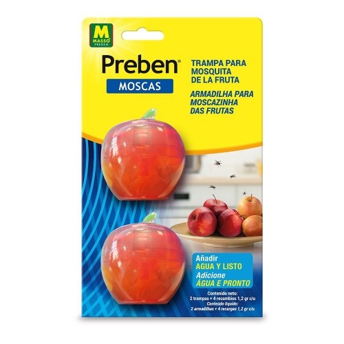 Trampa Mosca Fruta Embudo Atrayente Contiene 2 Trampas 2 Recambios MASSÓ Trampa Mosca Fruta Embudo Atrayente Contiene 2 Trampas 2 Recambios MASSÓ