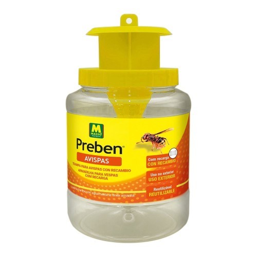 Trampa Para Avispas Avispones Abejorros Exterior Reutilizable Con Recambio MASSÓ
