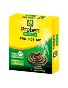 Espiral Antimosquitos Protección15m² Praletrina Preben MASSÓ