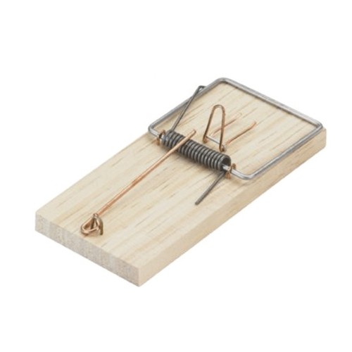 Trampa Para Ratones Madera 4.8x11x1.2cm Marrón 2Unidades SAUVIC
