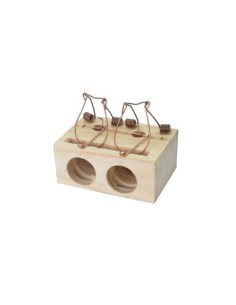 Trampa Para Ratas Y Ratones Madera 15x9.7x3cm Marrón SAUVIC