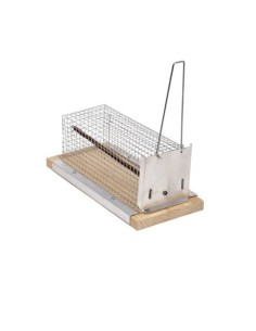 Trampa Para Ratas Y Ratones Metal Madera 21cm SAUVIC
