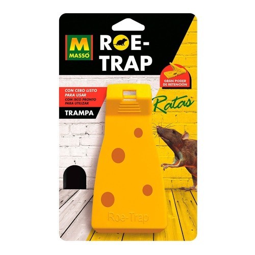 Trampa Para Ratas Plástico 14x7x7.5cm Negro MASSÓ