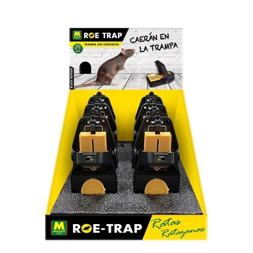 Trampa Mecánica Para Ratas 15.2x8x7.3cm Negro Uso Interior Exterior MASSÓ