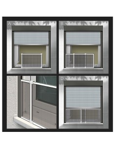 Mosquitera Con Marco Extensible Fibra De Vidrio 50x75-142cm Blanco SCHELLENBERG