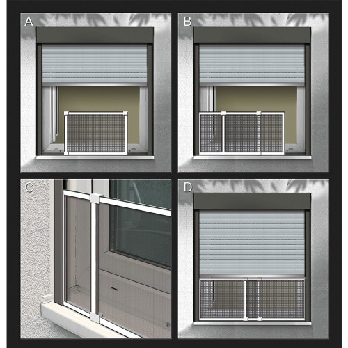 Mosquitera Con Marco Extensible Fibra De Vidrio 50x75-142cm Blanco SCHELLENBERG