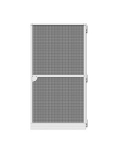 Puerta Mosquitera Aluminio 100x210cm Blanco Malla Fibra Vidrio SCHELLENBERG