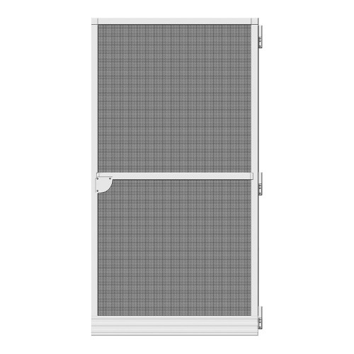 Puerta Mosquitera Aluminio 100x210cm Blanco Malla Fibra Vidrio SCHELLENBERG