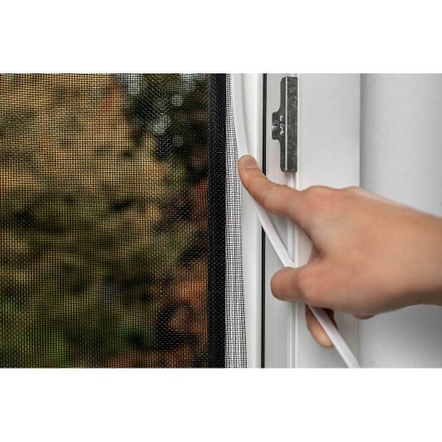 Mosquitera Fibra De Vidrio 100x120cm Antracita Perfiles PVC SCHELLENBERG