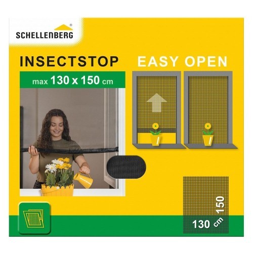 Mosquitera Poliéster 130x150cm Color Antracita Fácil Montaje SCHELLENBERG