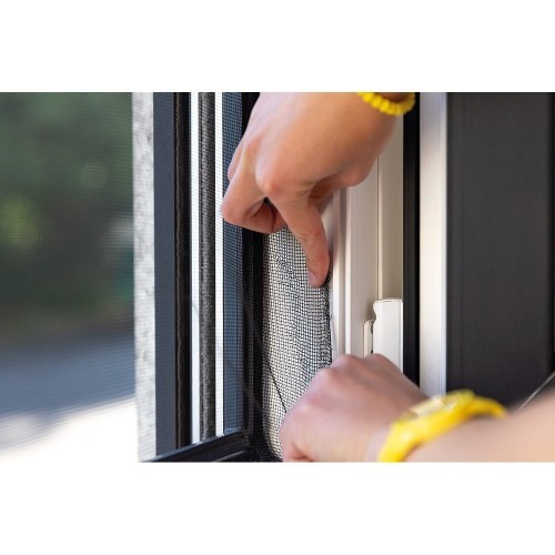 Mosquitera Poliéster 130x150cm Color Antracita Fácil Montaje SCHELLENBERG