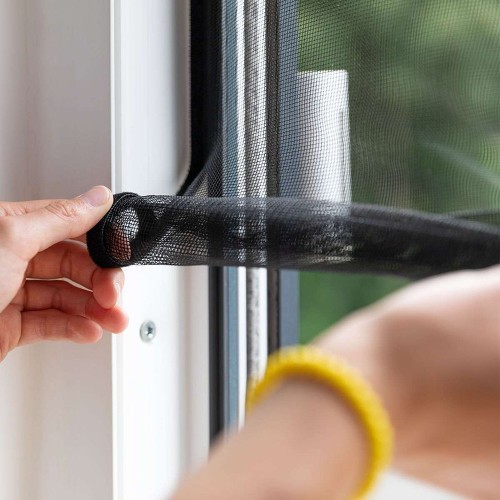 Mosquitera Poliéster 130x150cm Color Antracita Fácil Montaje SCHELLENBERG