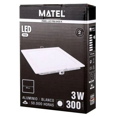 Downlight LED cuadrado blanco 18W.(Fría, Cálida, Neutra) - 2