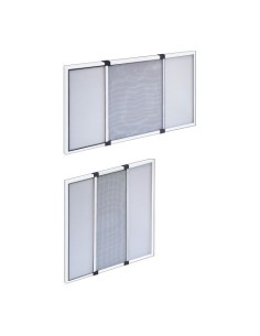 Mosquitera Extensible Aluminio 50x40cm Blanco 2 Piezas IRS