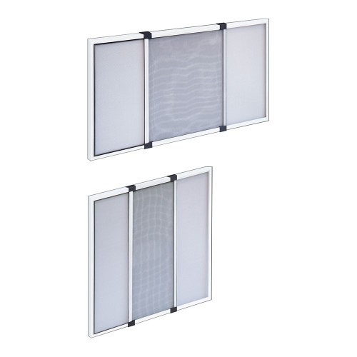 Mosquitera Extensible Aluminio 70x50cm Blanco 2 Piezas IRS