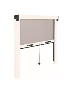 Mosquitera Enrollable Fibra De Vidrio Aluminio 80x140cm Blanca IRS