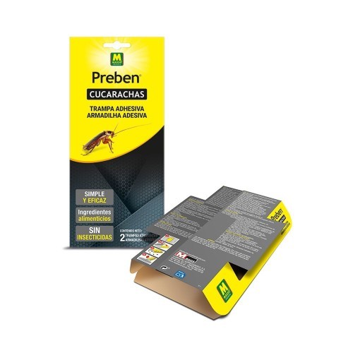 Trampa Adhesiva Cucarachas Atrayente Natural 5 Unidades Uso Doméstico MASSÓ