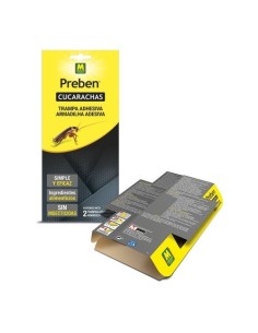 Trampa Adhesiva Para Cucarachas Atrayente Natural 2Unidades Uso Doméstico MASSÓ