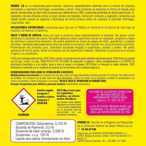 Insecticida Líquido 750ml Control Hormigas Cucarachas Uso Doméstico FLOWER