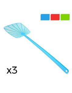 Pala Matamoscas Plástico 3Unidades Colores Surtidos NULL