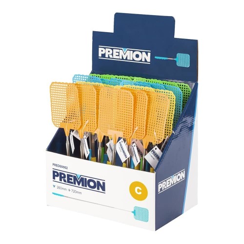 Mata Moscas Extensible 260mm-720mm Colores Surtidos 24 Unidades PREMION