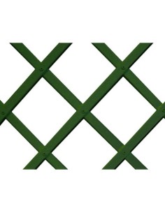 Celosia PVC 1x2m Perfil Listones 22x6mm Verde Plegable Anti UV FAURA