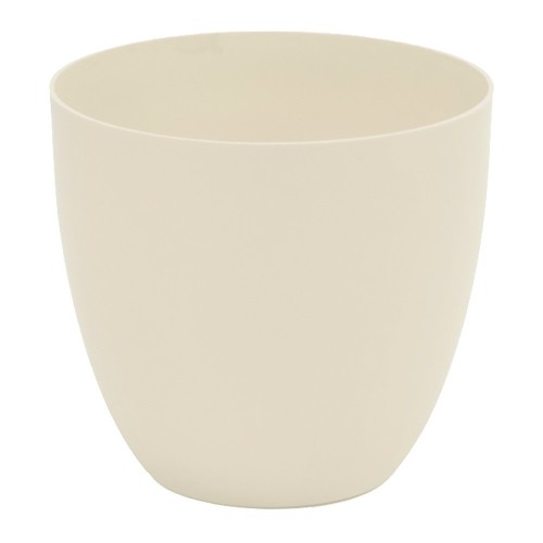 Maceta Plástica 22cm Exterior Resistente UV Color Ecru PLASTIKEN