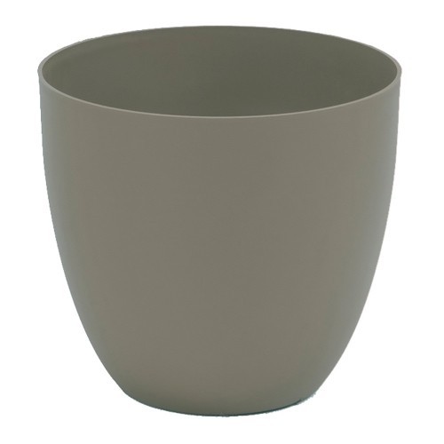 Maceta Plástico Exterior Ø26cm Alto23.5cm Taupe PLASTIKEN