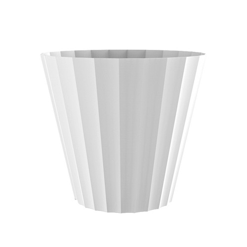 Maceta Plástico Ø26x23cm Blanco Resistente Exterior PLASTIKEN