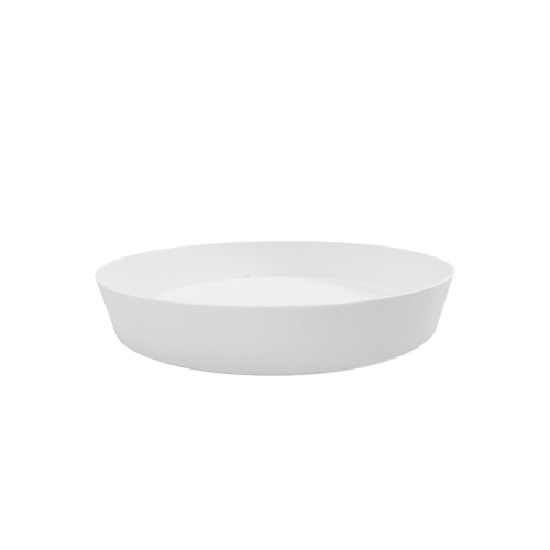 Plato Para Maceta Plástico 20cm Blanco Resistente Exterior PLASTIKEN