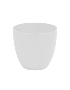 Maceta Plástica Inyección Ø22cm Blanca Exterior Resistente PLASTIKEN