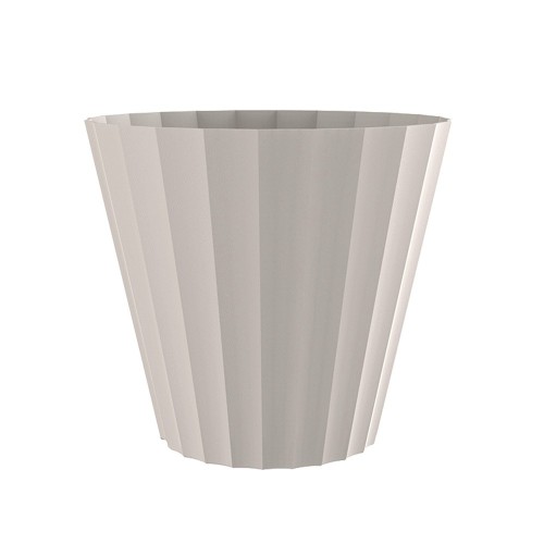 Maceta Plástico Ø26x23cm Color Crudo Exterior Resistente PLASTIKEN